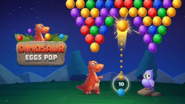 Dinosaur Egg Bubble Pop Puzzle
