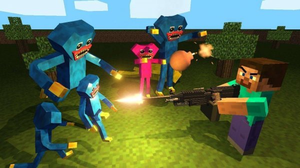 Blocky Defense: Huggy Invasion